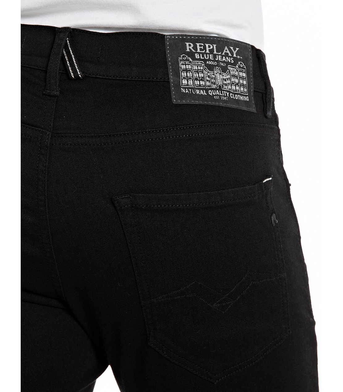 スリムテーパードMICKYMブラックデニム 詳細画像 ブラック 8